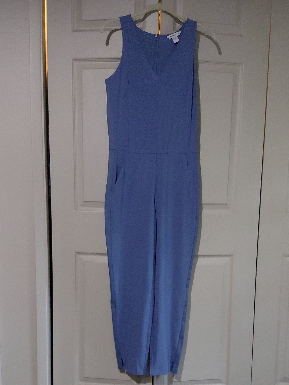 Athleta Dusty Blue Sleeveless V-Neck Jumpsuit